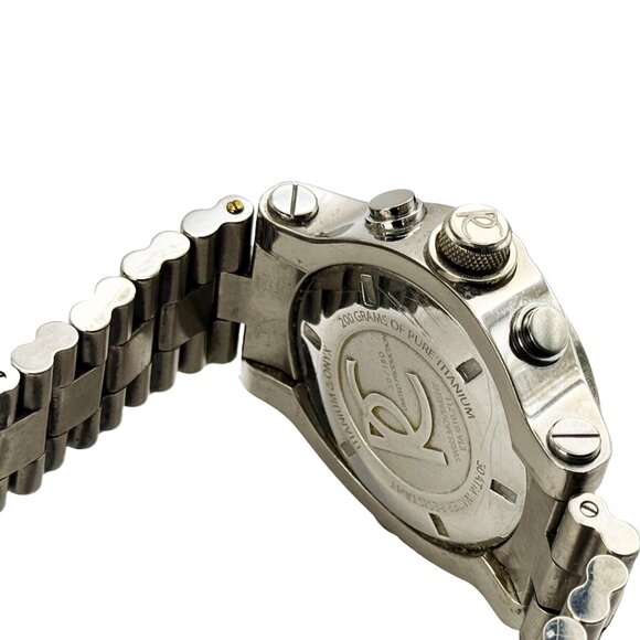 RENATO COLLEZIONI Mens T-REX TITANIUM Watch W/Green Swiss Movement Retro Classic - Picture 4 of 6